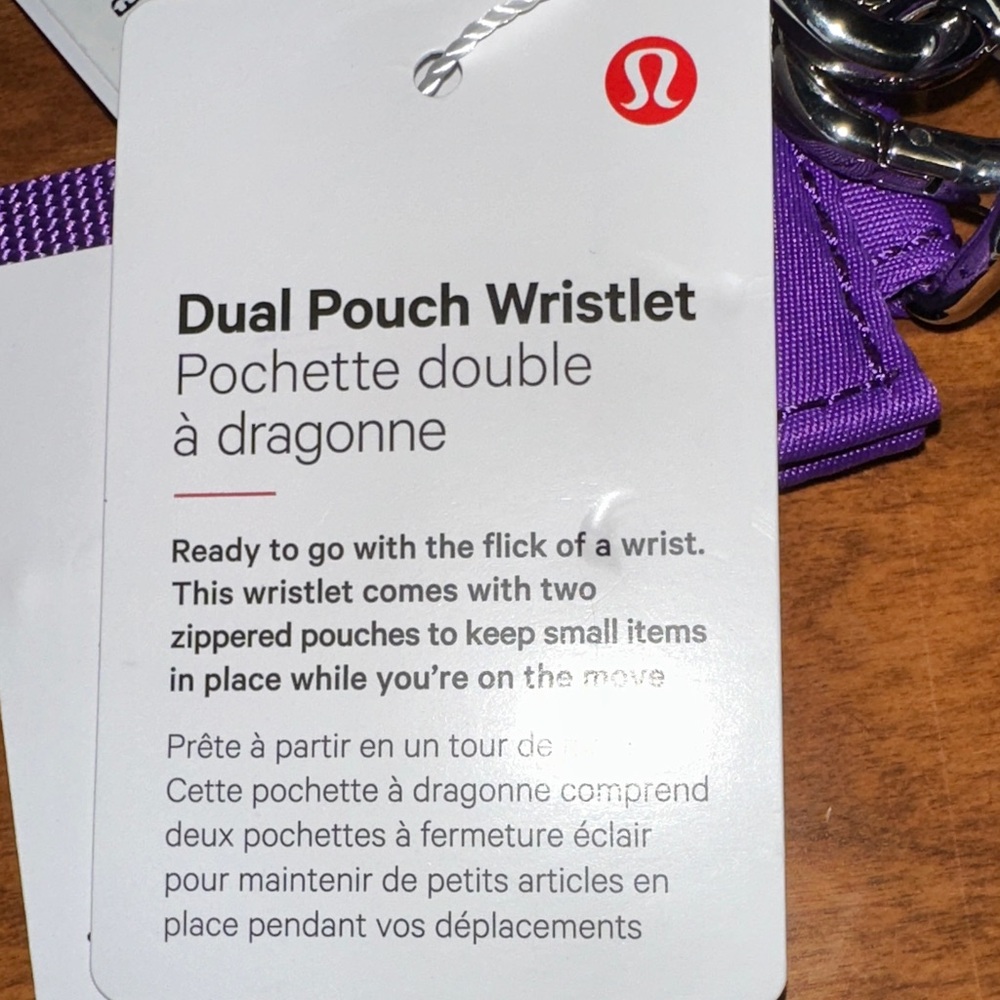 Lululemon Dual Pouch Wristlet in Lavender & Purple NWT - Picture 6 of 10
